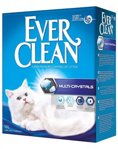 Multi crystals наполнитель комкующийся для туалета кошек с добавлением кристаллов силикагеля для мак Ever clean