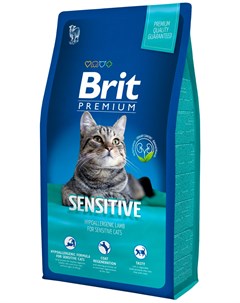 Premium Cat Sensitive для взрослых кошек при аллергии с ягненком 0 8 кг Brit*