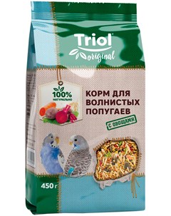 Original корм для волнистых попугаев с овощами 450 гр Триол