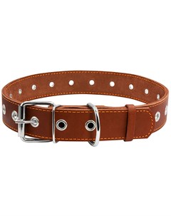 Ошейник кожаный для собак безразмерный коричневый 35 мм 69 см 1 шт Collar