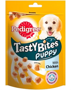 Лакомство Tasty Bites Puppy для щенков ароматные кусочки с курицей 125 гр Pedigree