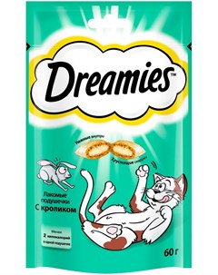 Лакомство для кошек подушечки с кроликом 60 гр Dreamies