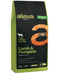 Natural Adult Dog Medium maxi Lamb Pumpkin низкозерновой для взрослых собак средних и крупных пород  Alleva