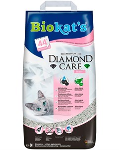 Diamond Care Fresh наполнитель комкующийся для туалета кошек с активированным углем и ароматом детск Biokat's