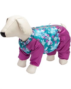 Комбинезон для собак маленьких пород Снежинка на синтепоне фиолетово бирюзовый для девочек 30 Osso fashion