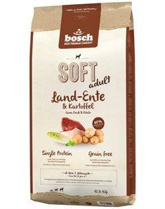 Soft для взрослых собак всех пород с уткой и картофелем 12 5 кг Bosch