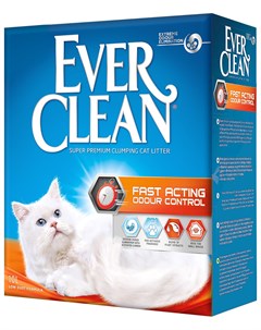Fast Acting наполнитель комкующийся для туалета кошек быстрого действия 6 л Ever clean