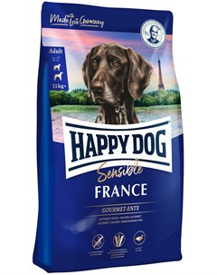 Supreme France Sensible Nutrition беззерновой для взрослых собак всех пород при аллергии с уткой и к Happy dog