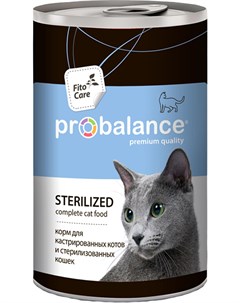 Cat Sterilized для взрослых кастрированных котов и стерилизованных кошек с курицей 70062 415 гр Probalance