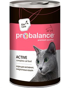 Cat Active для активных взрослых кошек с курицей 70063 415 гр Probalance
