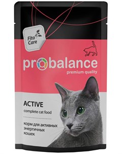 Cat Active для активных взрослых кошек с курицей 66937 85 гр Probalance