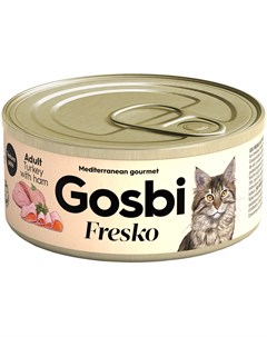 Fresko Grain Free Cat Adult беззерновые для взрослых кошек с индейкой и ветчиной 70 гр Gosbi