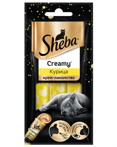 Creamy для кошек крем лакомство с курицей 3 шт 1 уп Sheba