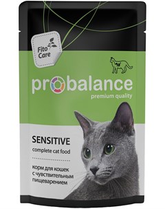 Cat Sensitive для взрослых кошек с чувствительным пищеварением с курицей 66936 85 гр Probalance