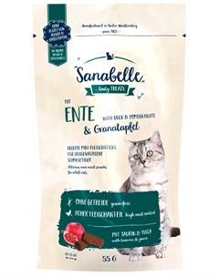 Лакомство Snack для кошек мини колбаски мясные с уткой и гранатом 55 гр 1 шт Sanabelle