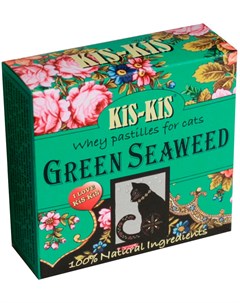 Лакомство Pastils Green Seaweed витаминизированное для кошек с морскими водорослями 60 гр 1 шт Kis-kis