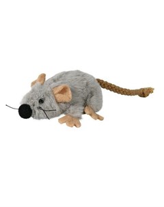 Игрушка для кошек Мышь плюш 7 см цвет серый 1 шт Trixie