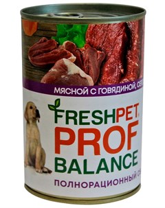 Для щенков с говядиной сердцем и рисом 410 гр Freshpet prof balance