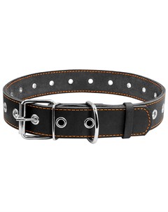 Ошейник кожаный для собак безразмерный черный 35 мм 69 см 1 шт Collar