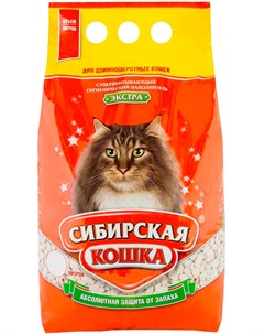 Экстра наполнитель впитывающий для длинношерстных кошек 7 л Сибирская кошка