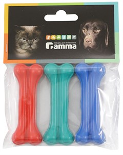 Гамма игрушка для собак Кость литая 1 7 5 см уп 3 шт 1 шт Gamma
