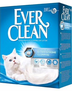 Extra Strong Clumpin Unscented наполнитель комкующийся для туалета кошек без ароматизатора голубая п Ever clean