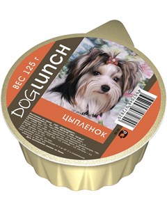 Для взрослых собак крем суфле с цыпленком 125 гр х 10 шт Dog lunch