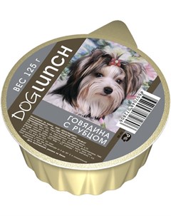Для взрослых собак крем суфле с говядиной и рубцом 125 гр Dog lunch
