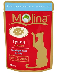 Для взрослых кошек с тунцом в желе 100 гр Molina