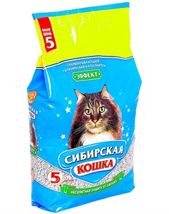 Эффект наполнитель впитывающий для туалета кошек 5 л Сибирская кошка