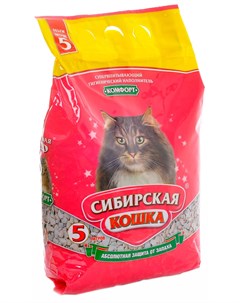 Комфорт наполнитель впитывающий для туалета кошек 20 л Сибирская кошка
