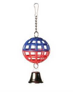 Игрушка для птиц Пластиковый шар с колокольчиком 5 см 1 шт Trixie