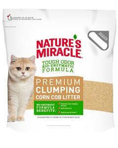 Nature s Miracle Premium наполнитель комкующийся кукурузный для туалета кошек 10 л 8in1