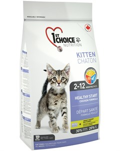 Kitten Healthy Start для котят с курицей 2 72 кг 1st choice