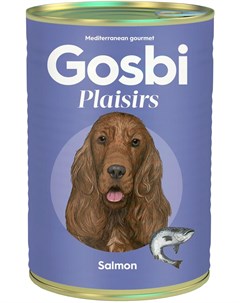 Plaisirs Salmon беззерновые для взрослых собак с лососем 185 гр х 10 шт Gosbi