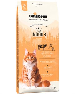 Classic Nature Line Cat Adult Indoor для взрослых кошек живущих дома с говядиной 1 5 кг Chicopee