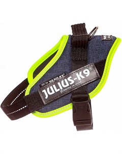 Шлейка для собак Idc Powerharness Mini Mini джинса зеленый неон 4 7 кг 40 53 см 1 шт Julius-k9