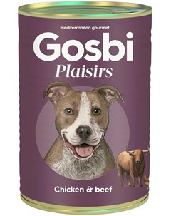 Plaisirs Chicken Beef беззерновые для взрослых собак с курицей и говядиной 185 гр Gosbi