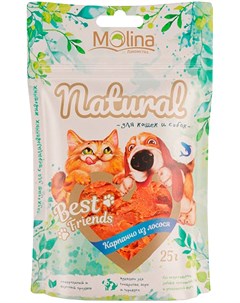 Лакомство Natural Best Friends для собак и кошек карпаччо из лосося 25 гр 1 шт Molina