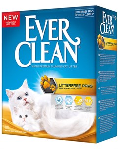 Litterfree Paws наполнитель комкующийся для туалета длинношерстных кошек для идеально чистых лап с а Ever clean