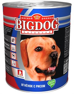 Big Dog для взрослых собак с ягненком и рисом 850 гр Зоогурман