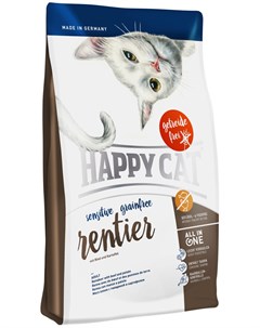 Sensitive Grainfree Adult Rentier беззерновой для взрослых кошек при аллергии с олениной говядиной и Happy cat