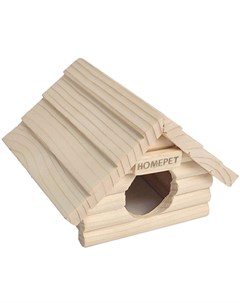 Домик для мелких грызунов деревянный 13 х 13 5 х 10 см 1 шт Homepet