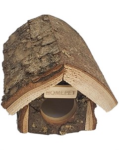 Домик избушка для мелких грызунов деревянный 16 х 12 х 10 5 см 1 шт Homepet