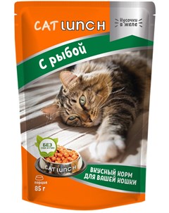 Для взрослых кошек с рыбой в желе 85 гр Cat lunch