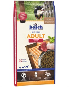 Adult Lamm Reis для взрослых собак всех пород с ягненком и рисом 15 кг Bosch