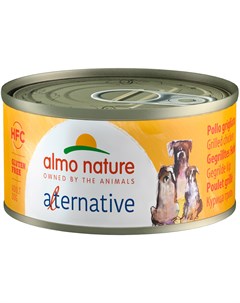 Dog Alternative безглютеновые для взрослых собак всех пород с курицей гриль 70 гр Almo nature