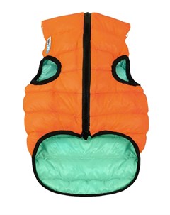 Куртка для собак Collar Lumi двусторонняя светящаяся оранжево салатовая m45 Airyvest