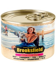 Adult Dog Small Breed для взрослых собак маленьких пород с говядиной и рисом 200 гр Brooksfield