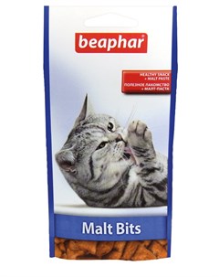Лакомство Malt bits для кошек подушечки для вывода шерсти 35 гр Beaphar